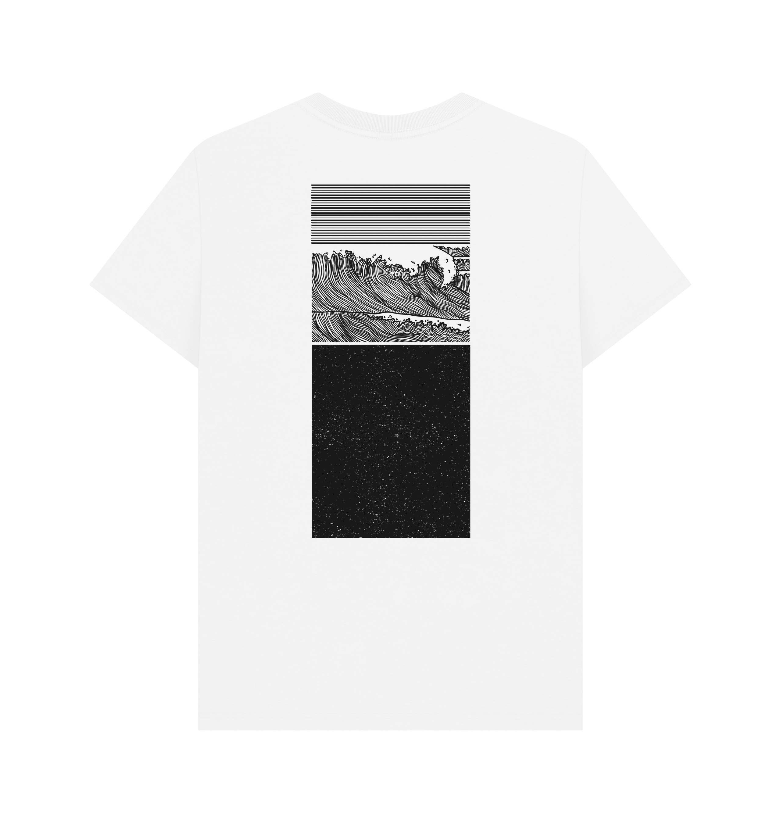 White Printed T-shirt Back