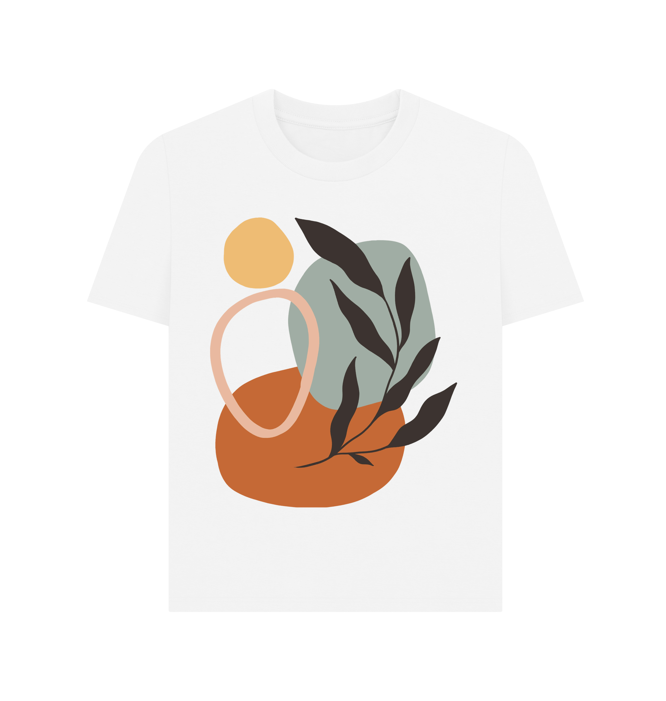White Printed T-shirt Front
