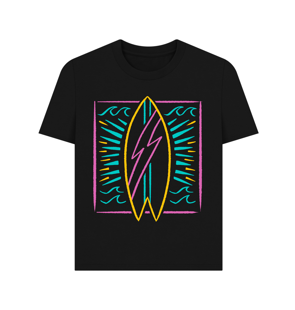 Black Printed T-shirt Front