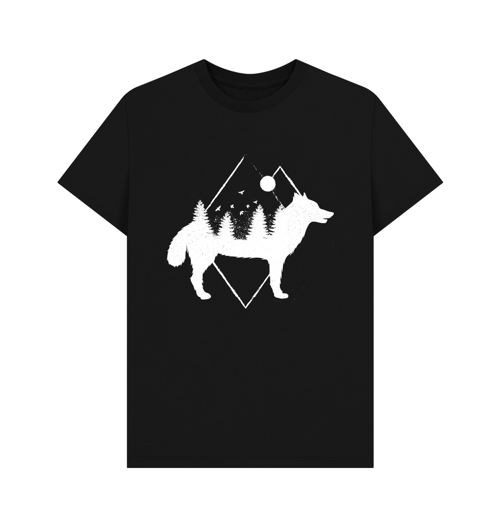 Black Printed T-shirt Front
