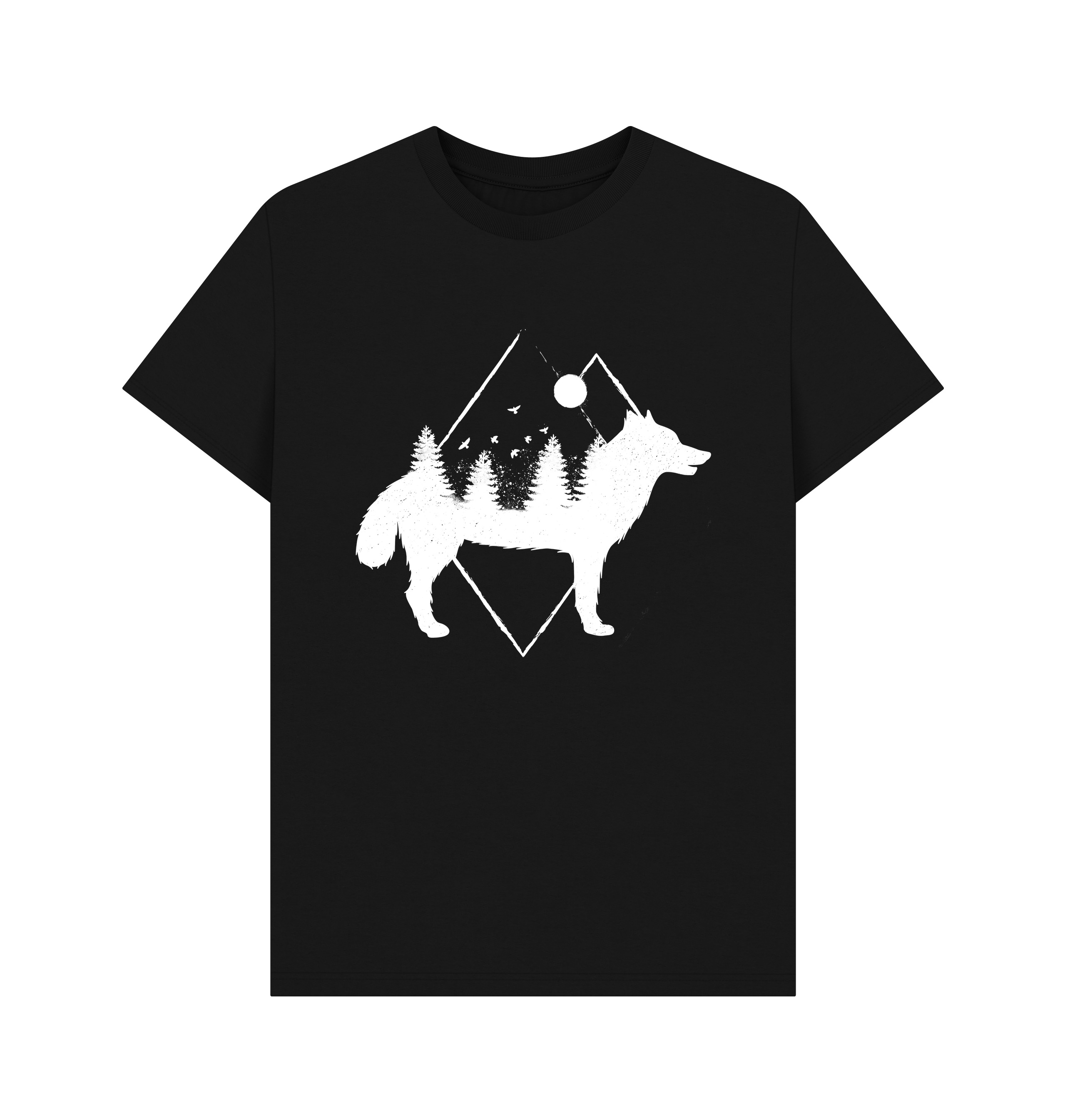 Black Printed T-shirt Front