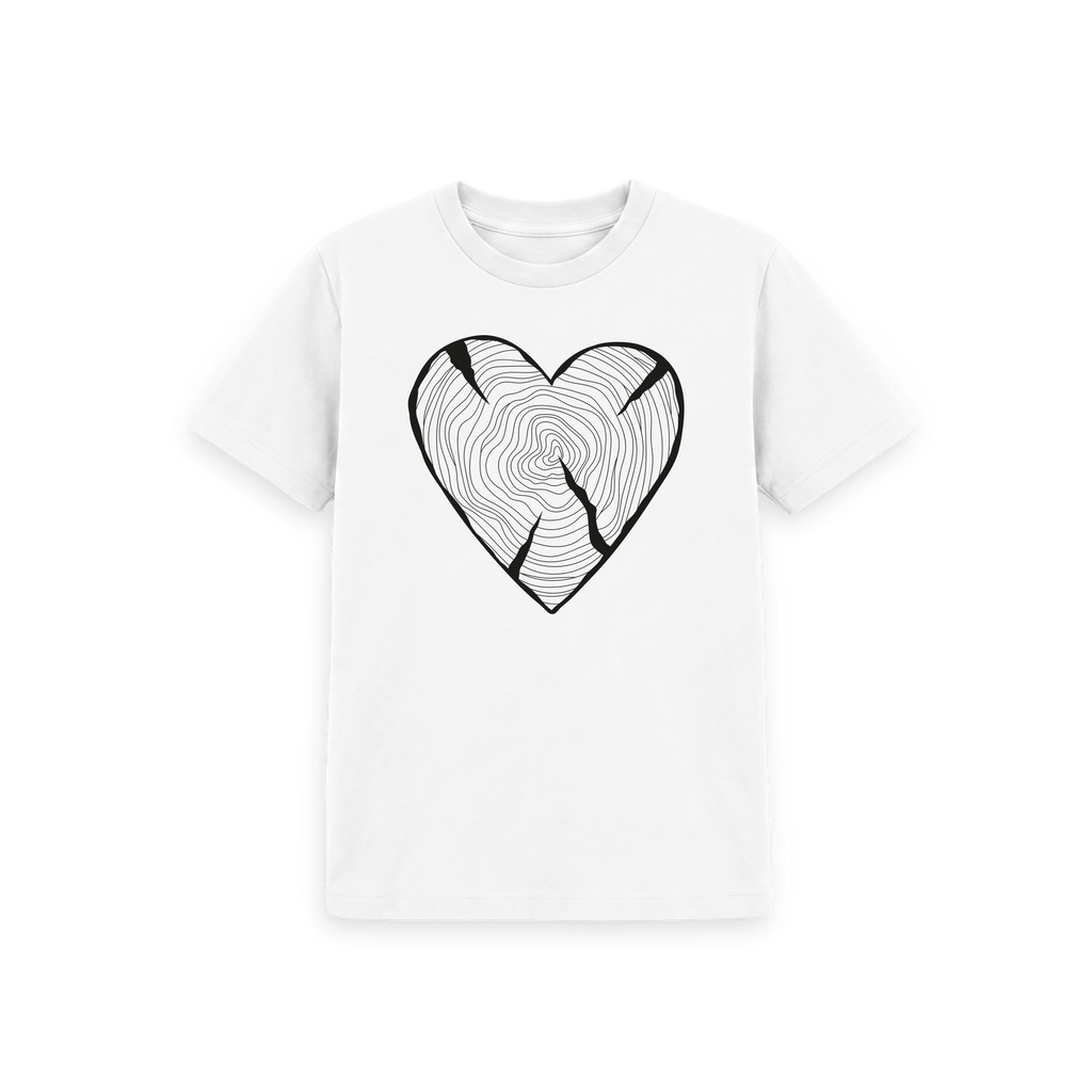 White Printed Kids T-Shirt Front