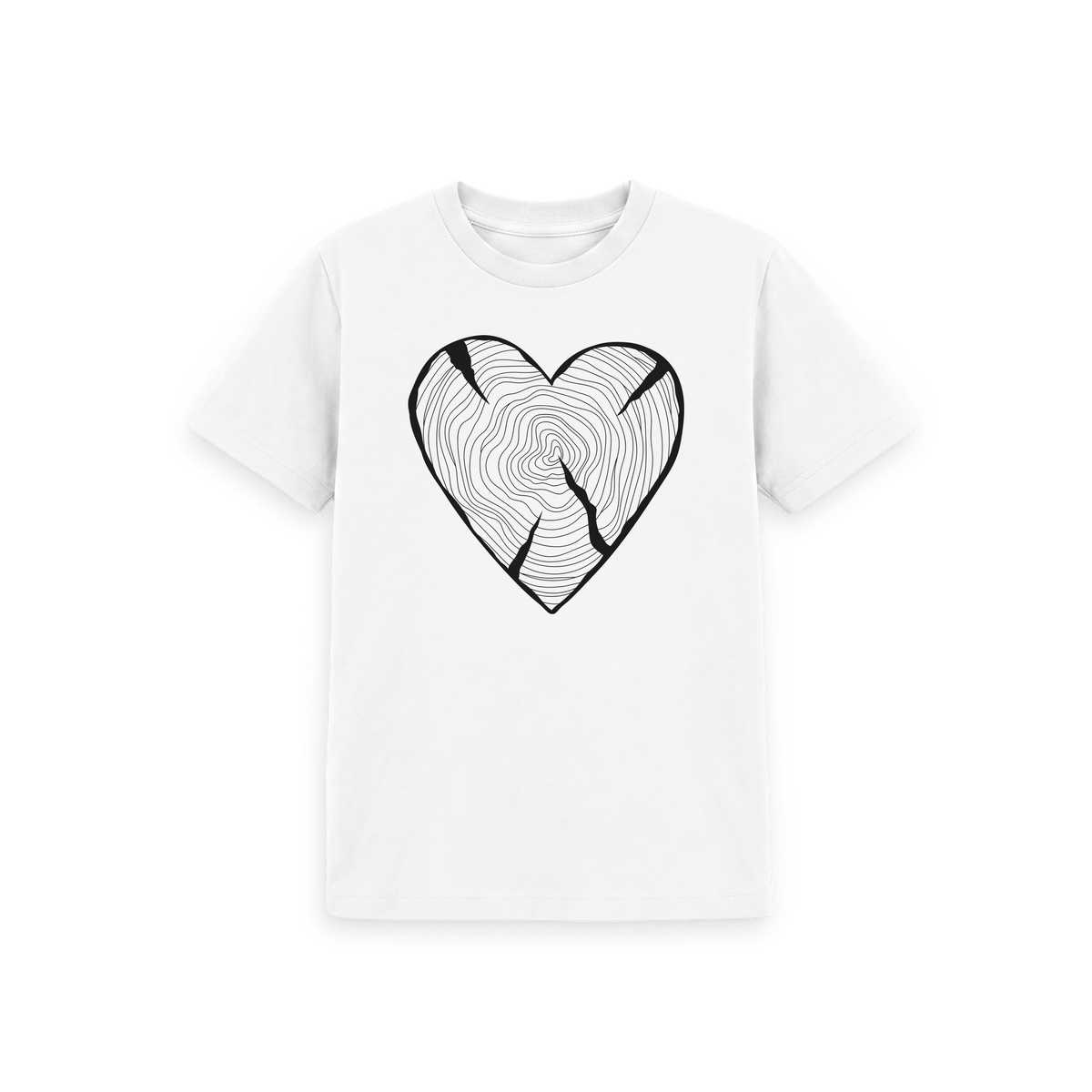White Printed Kids T-Shirt Front