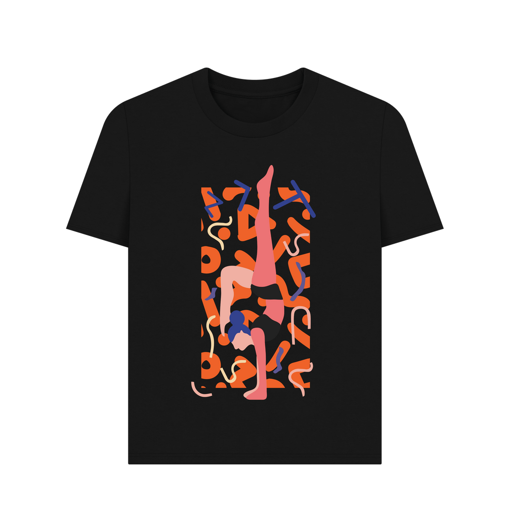 Black Printed T-shirt Front