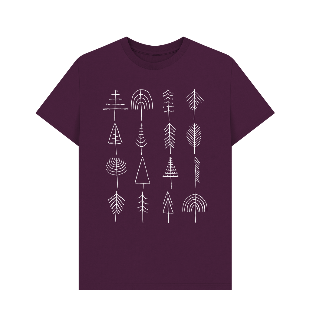 Purple Printed T-shirt Front