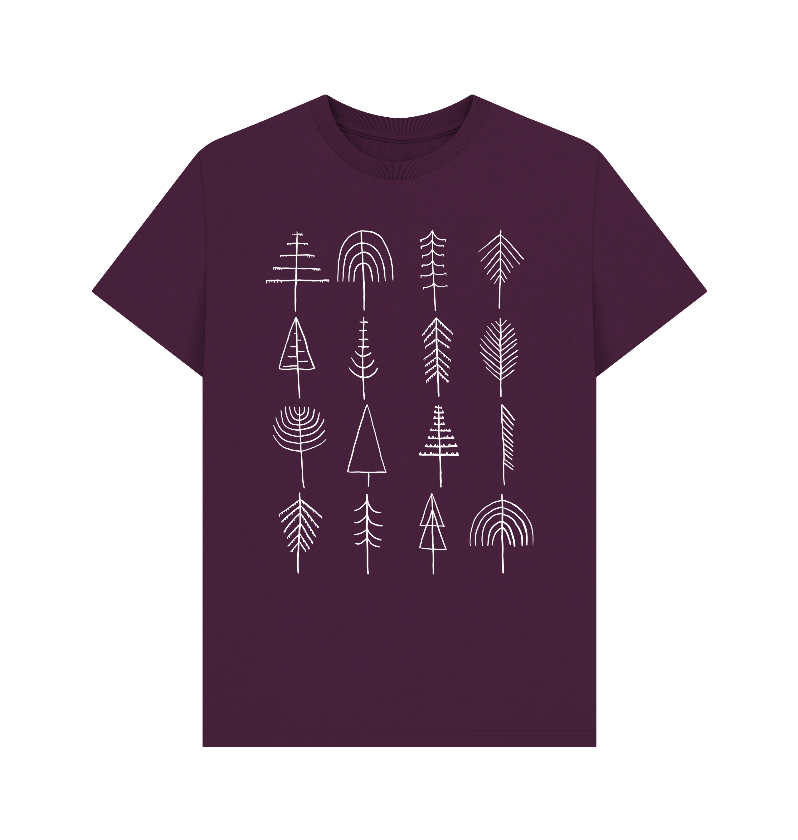 Purple Printed T-shirt Front