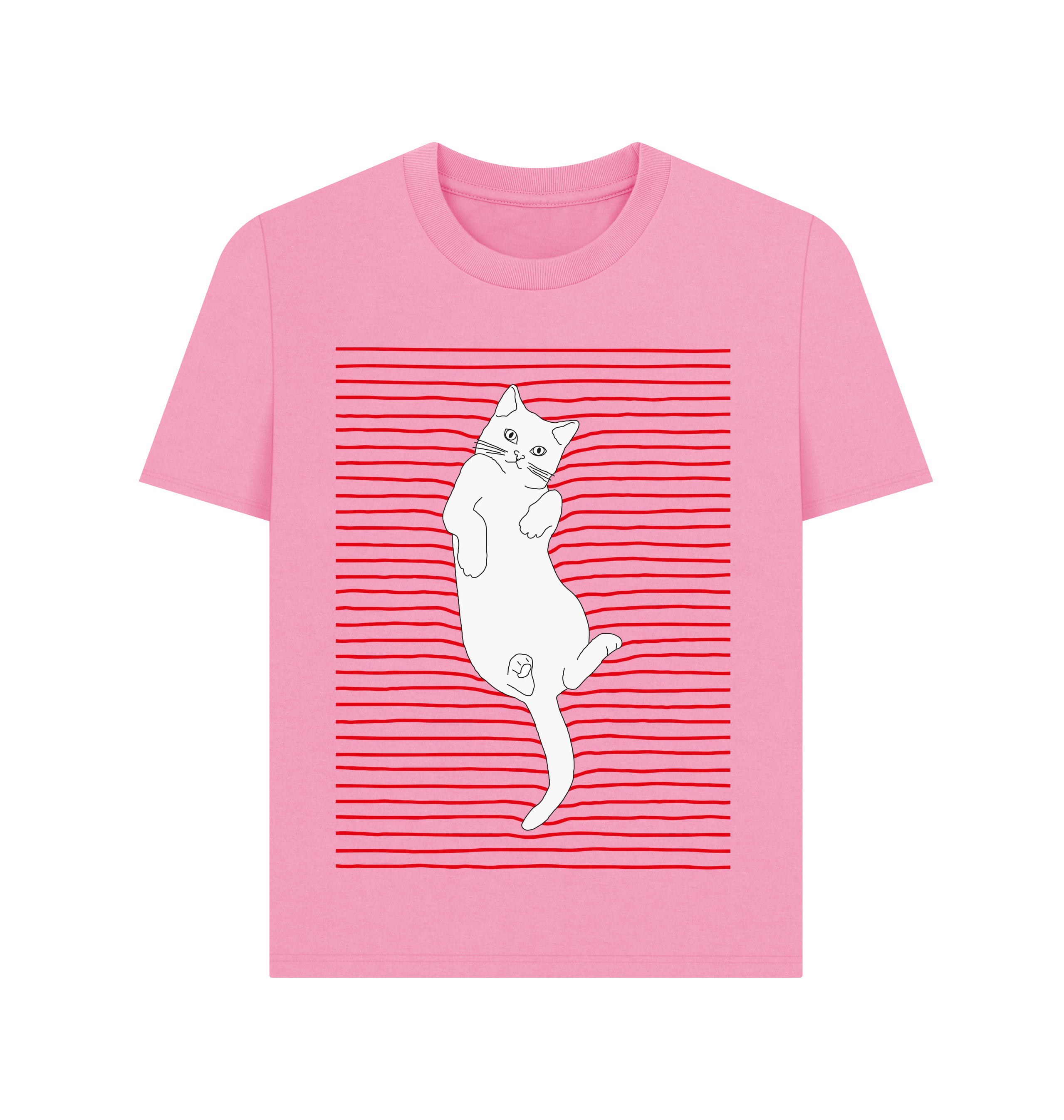 Rose Pink Printed T-shirt Front