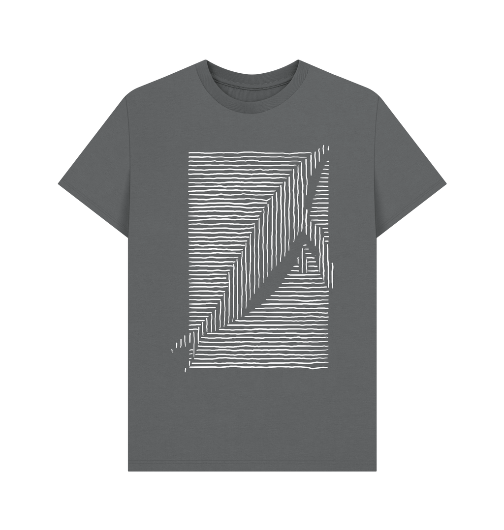 Slate Grey Printed T-shirt Front