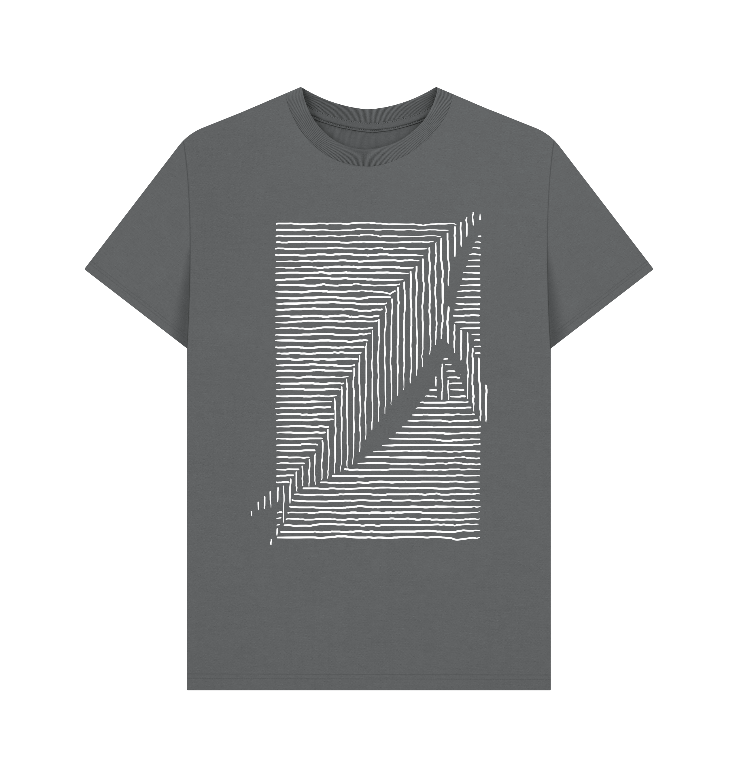 Slate Grey Printed T-shirt Front
