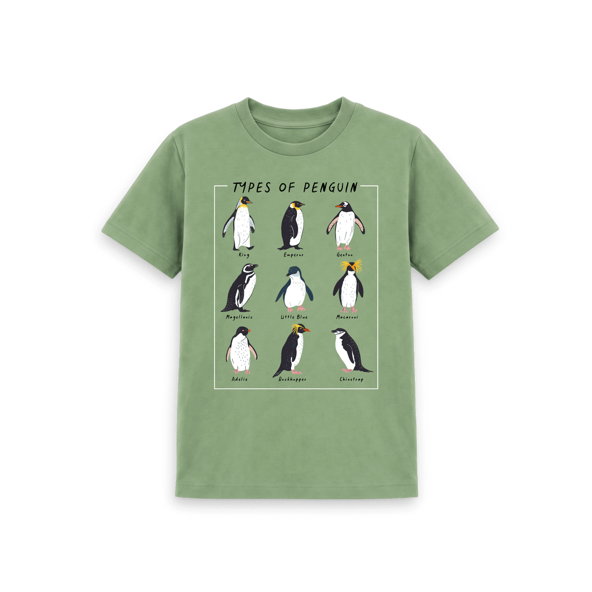 Sage Printed Kids T-Shirt Front