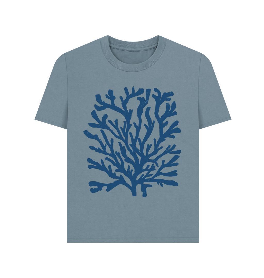 Stone Blue Printed T-shirt Front