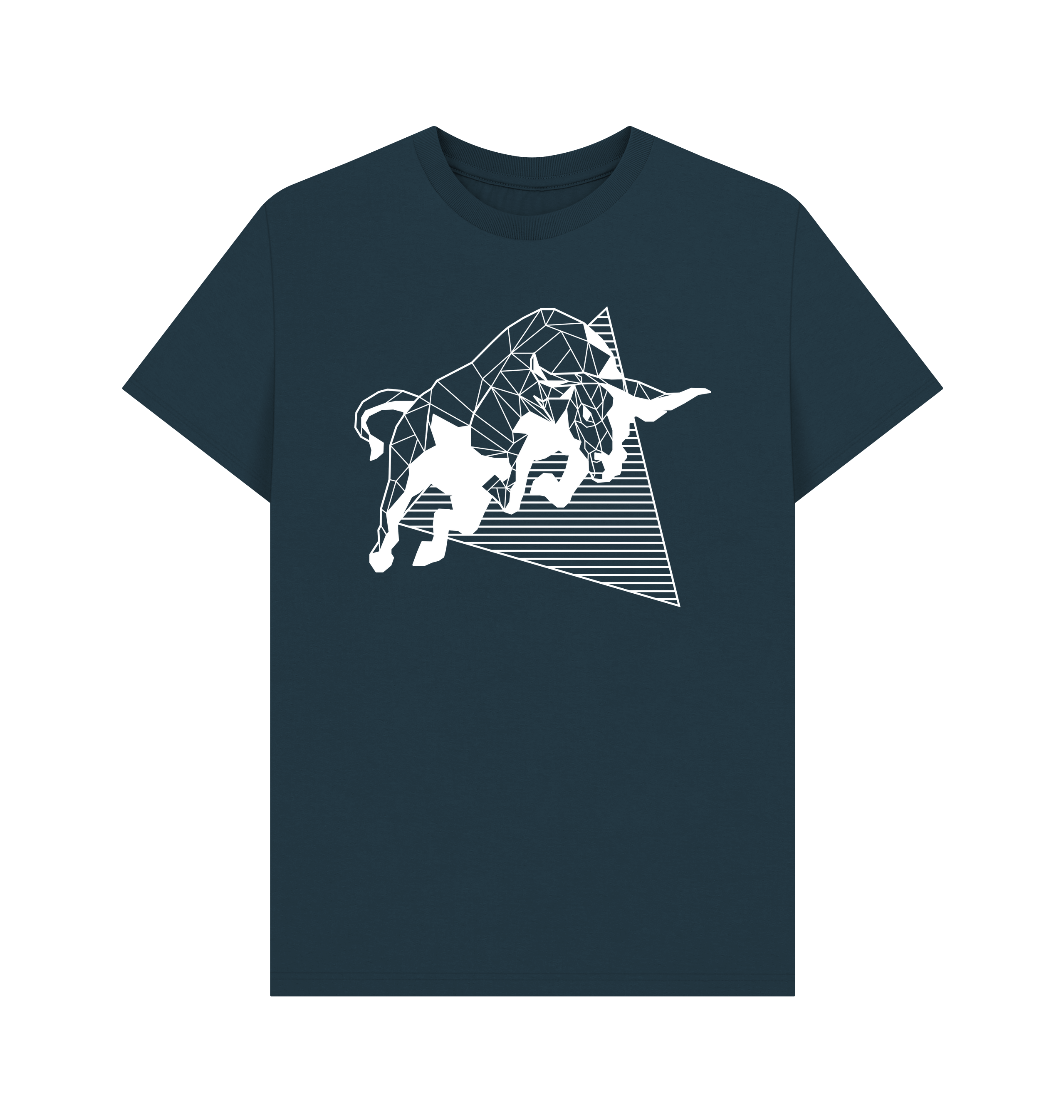 Denim Blue Printed T-shirt Front