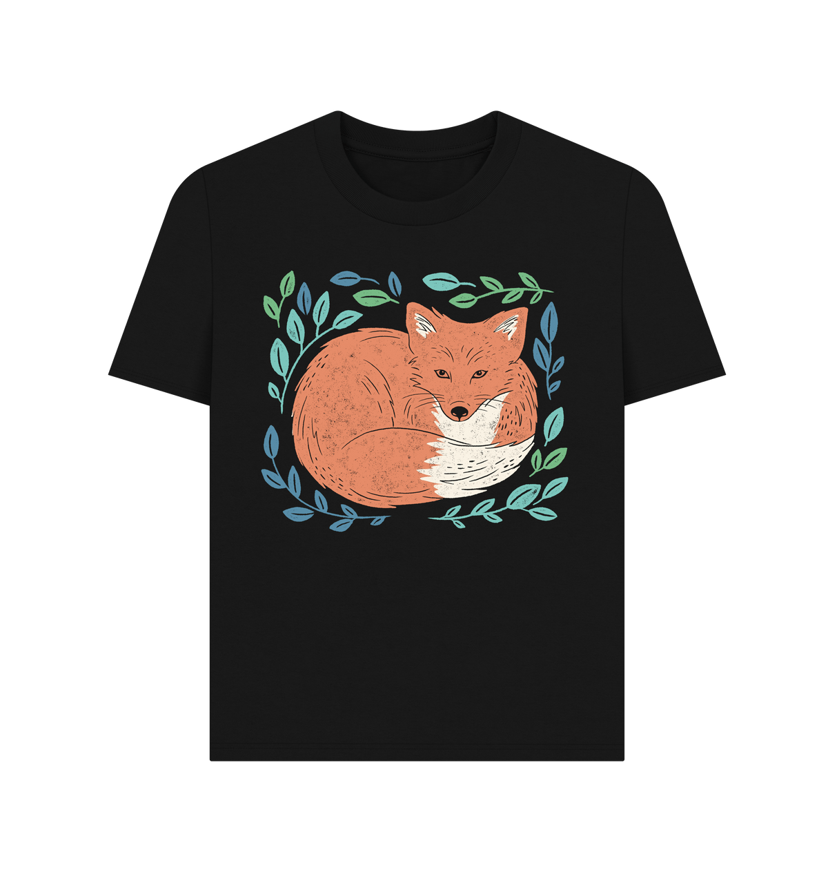 Black Printed T-shirt Front