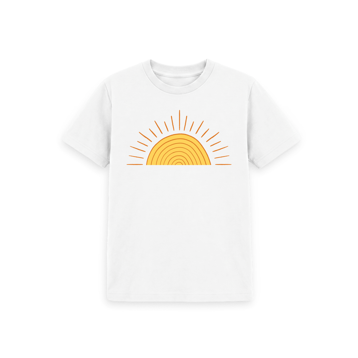 White Printed Kids T-Shirt Front