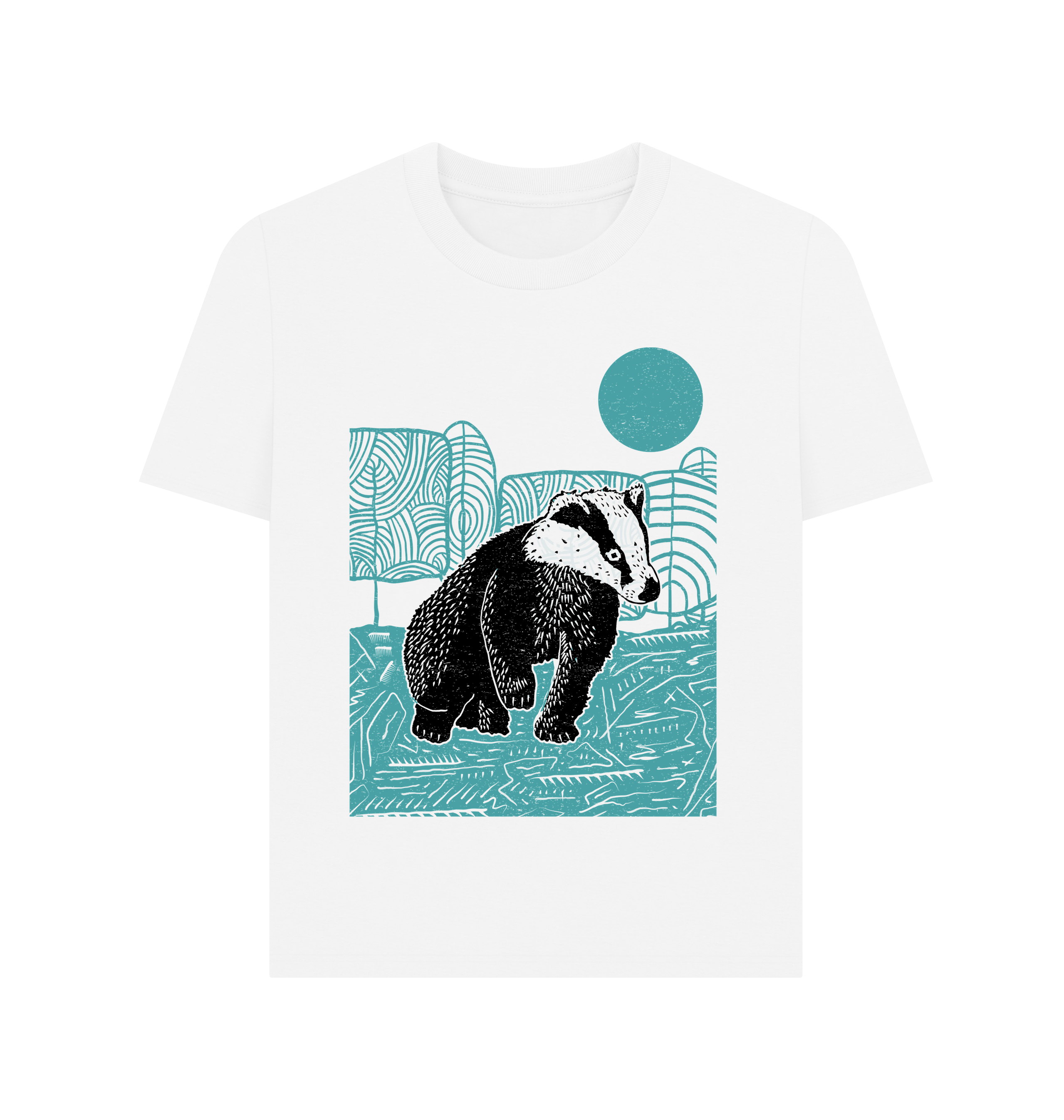 White Printed T-shirt Front