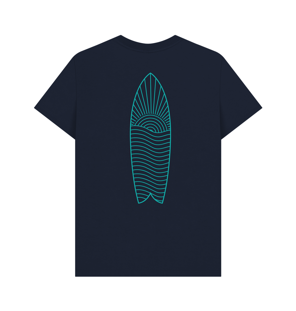 Navy Blue Printed T-shirt Back