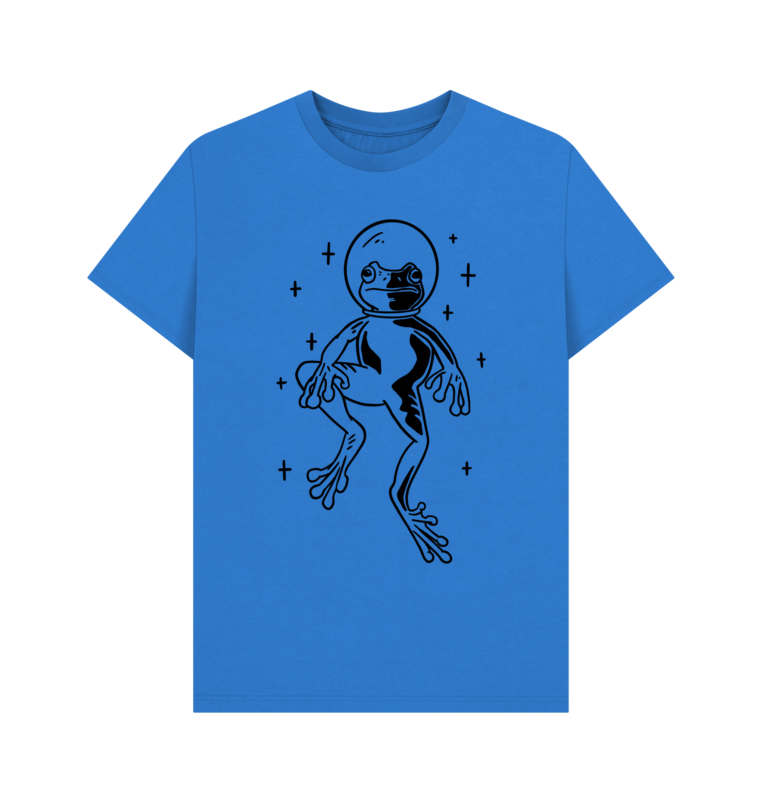 Bright Blue Printed T-shirt Front