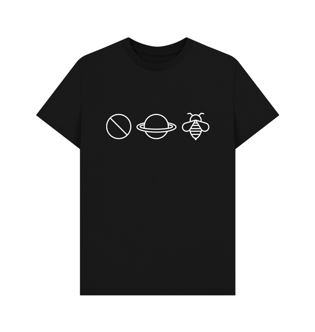 Black Printed T-shirt Front