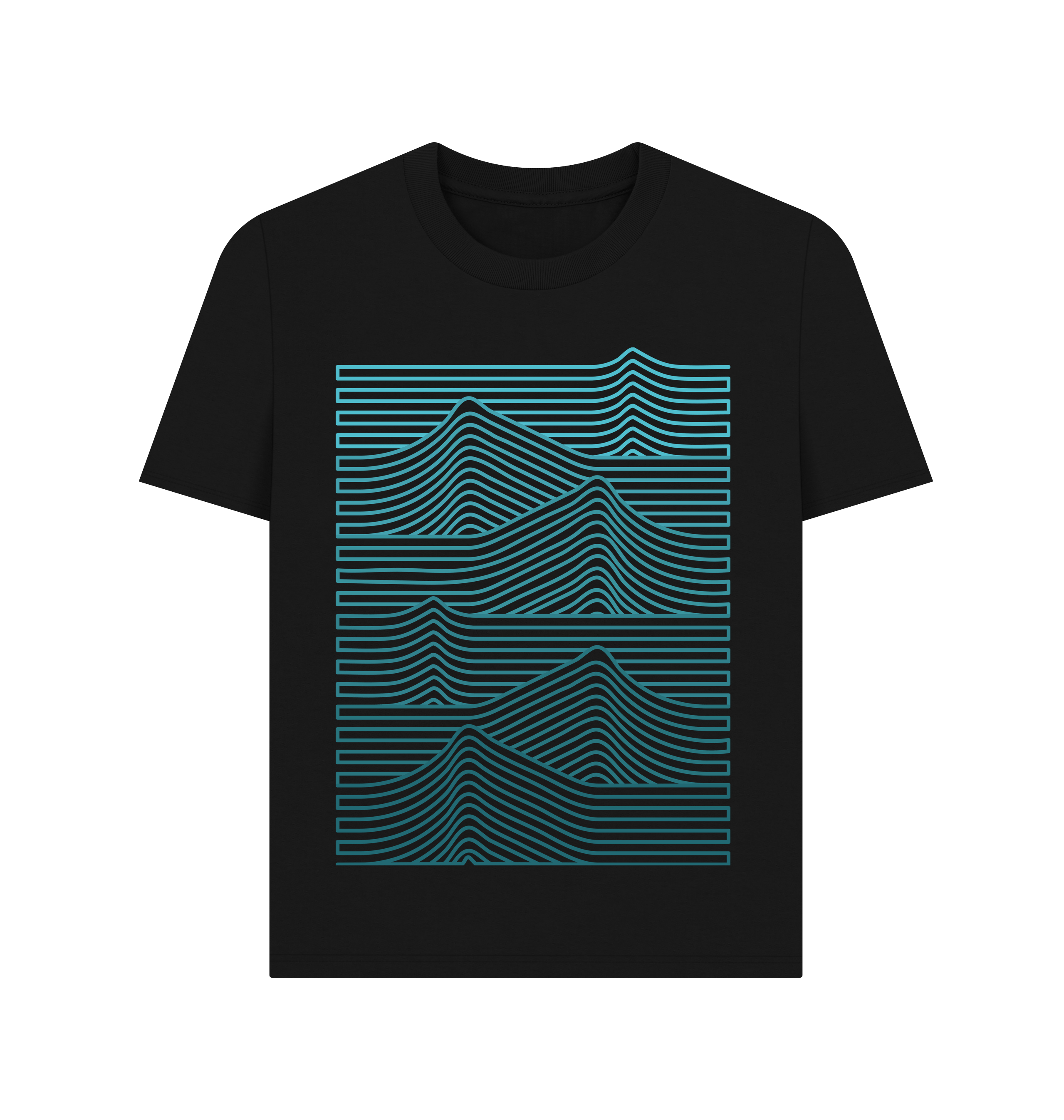 Black Printed T-shirt Front