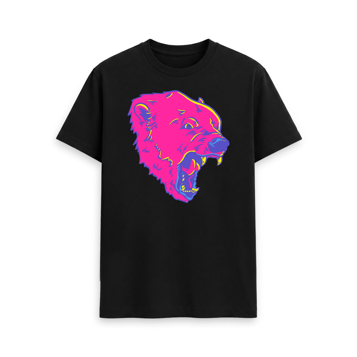 Black Printed T-shirt Front