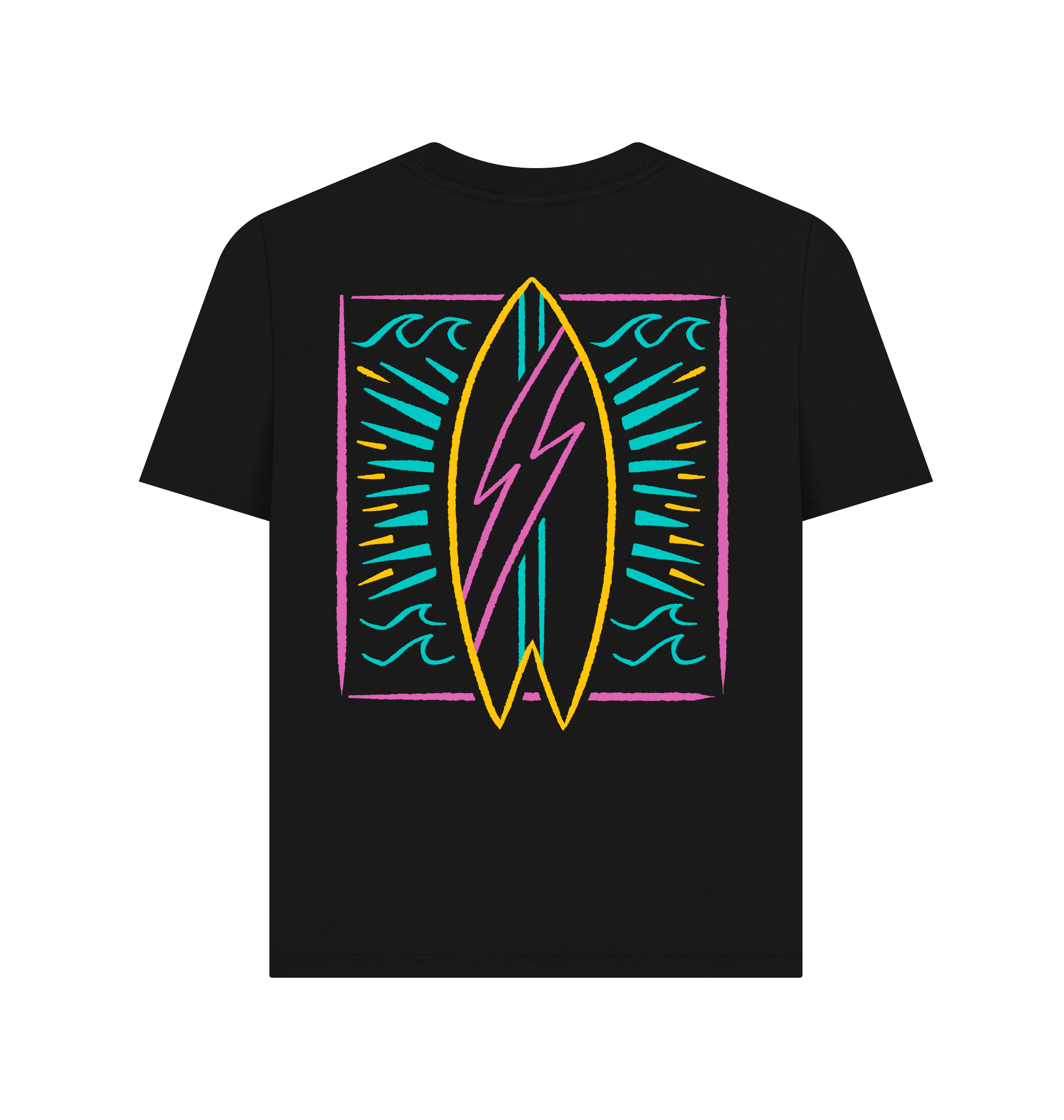 Black Printed T-shirt Back