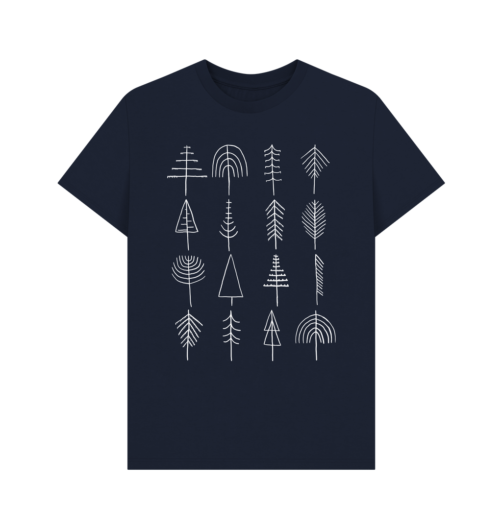 Navy Blue Printed T-shirt Front