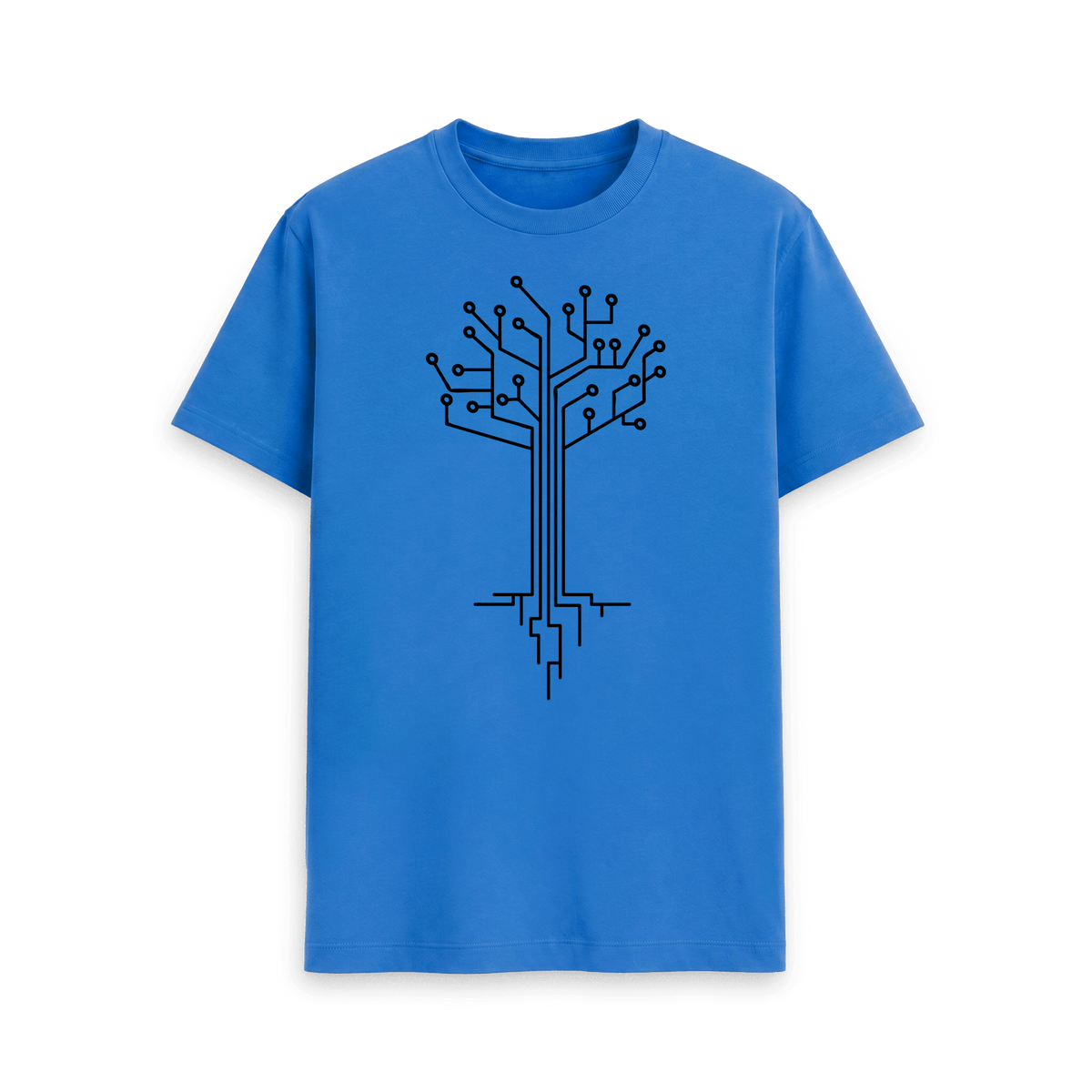Bright Blue Printed T-shirt Front