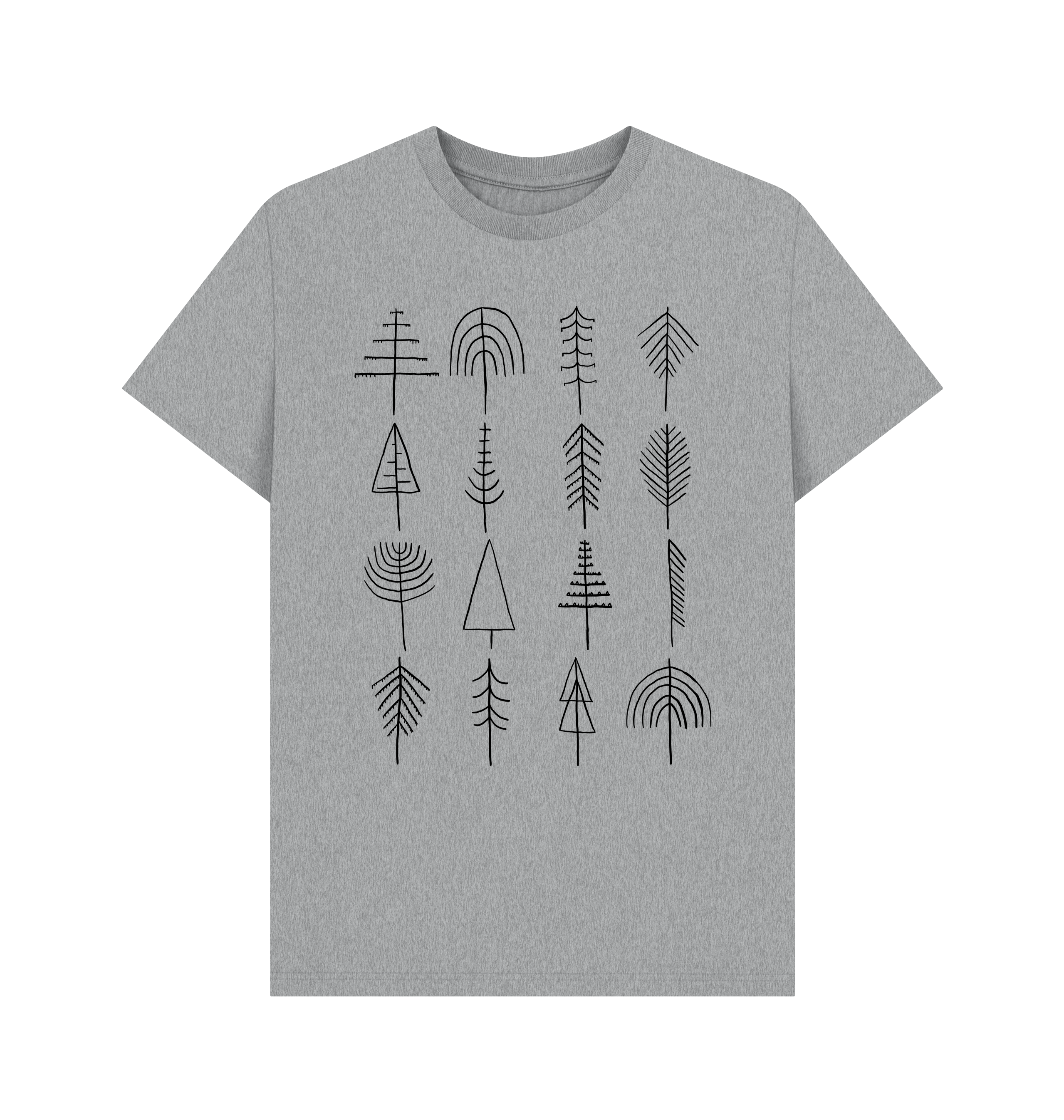 Athletic Grey Printed T-shirt Front