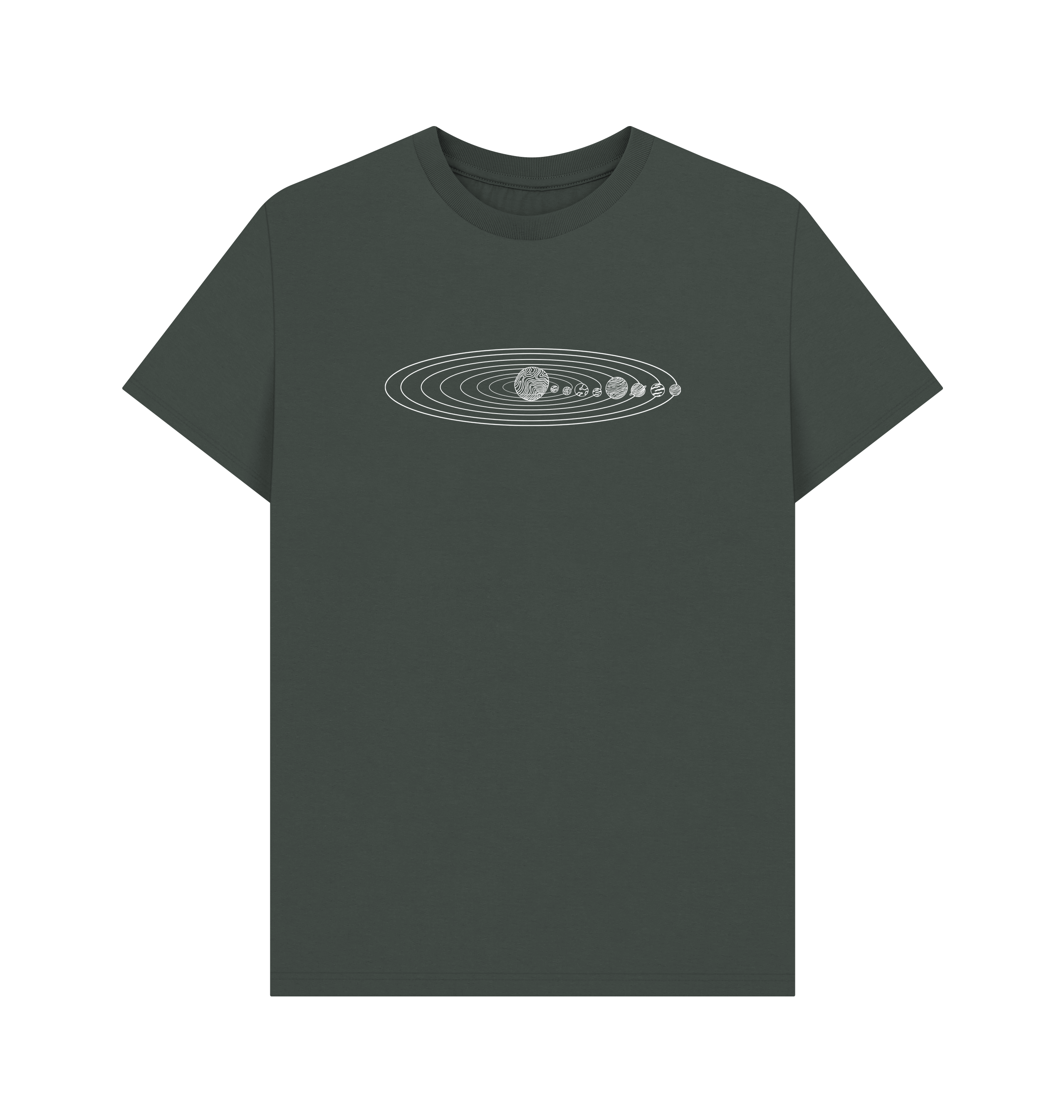 Dark Grey Printed T-shirt Front