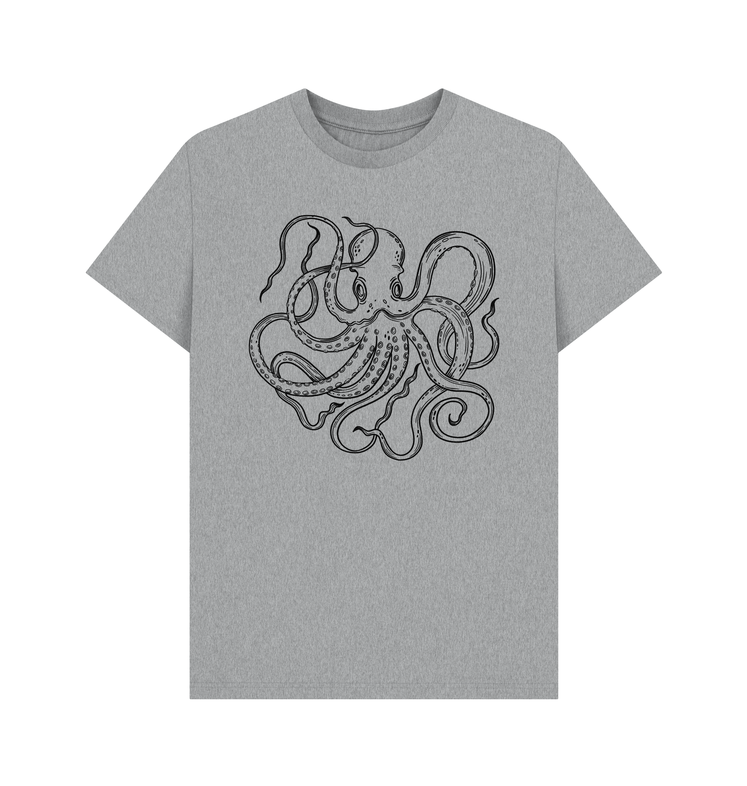Athletic Grey Printed T-shirt Front