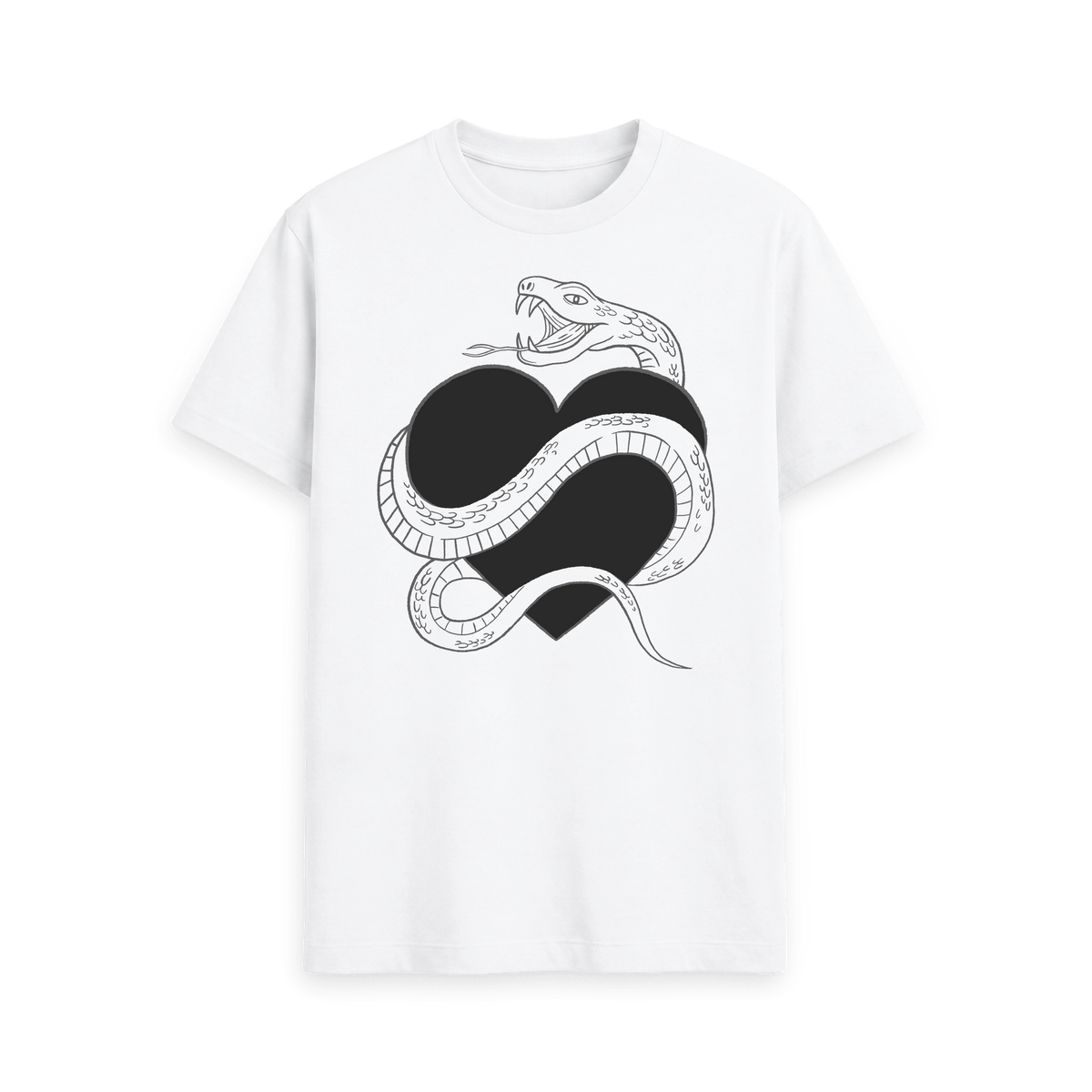 White Printed T-shirt Front