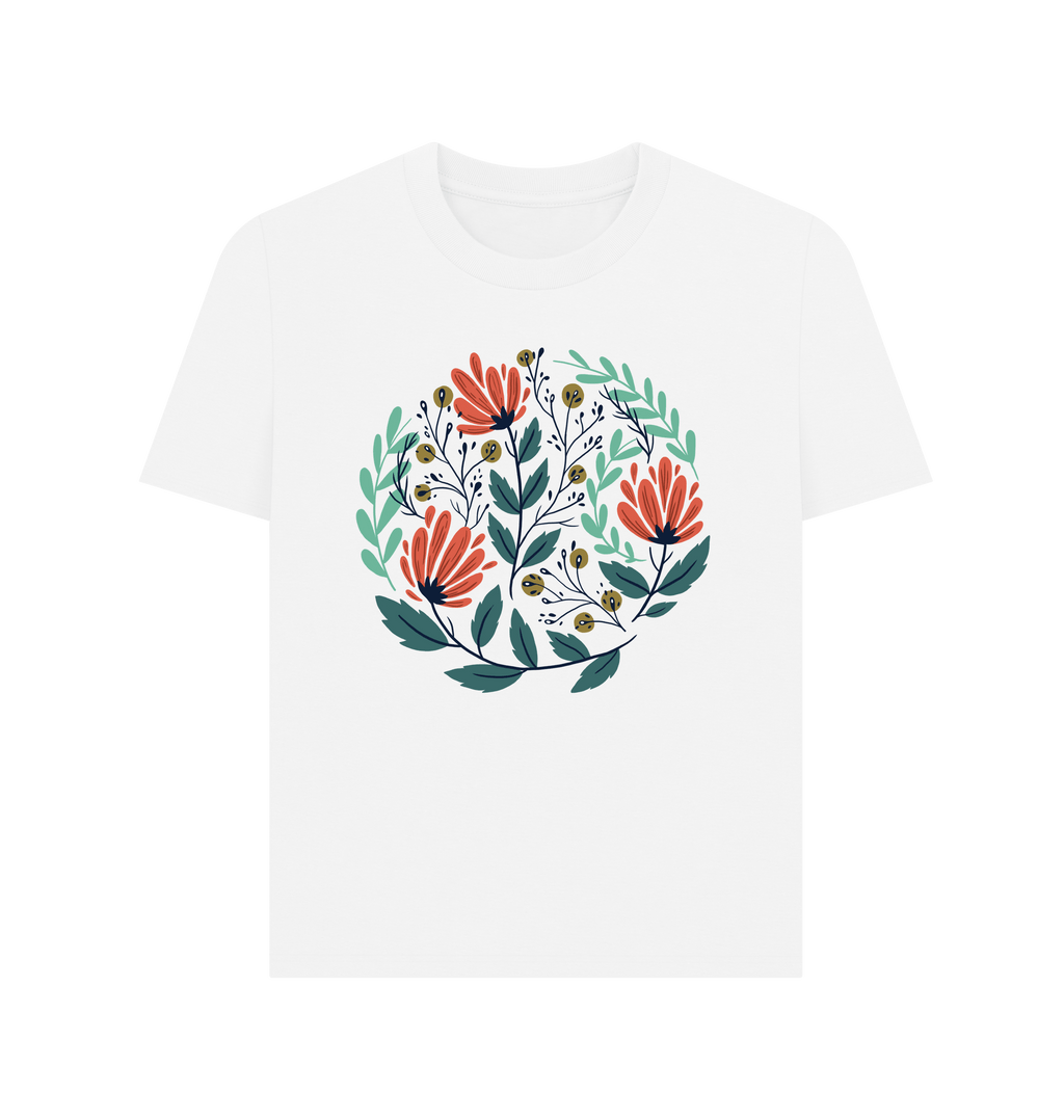 White Printed T-shirt Front