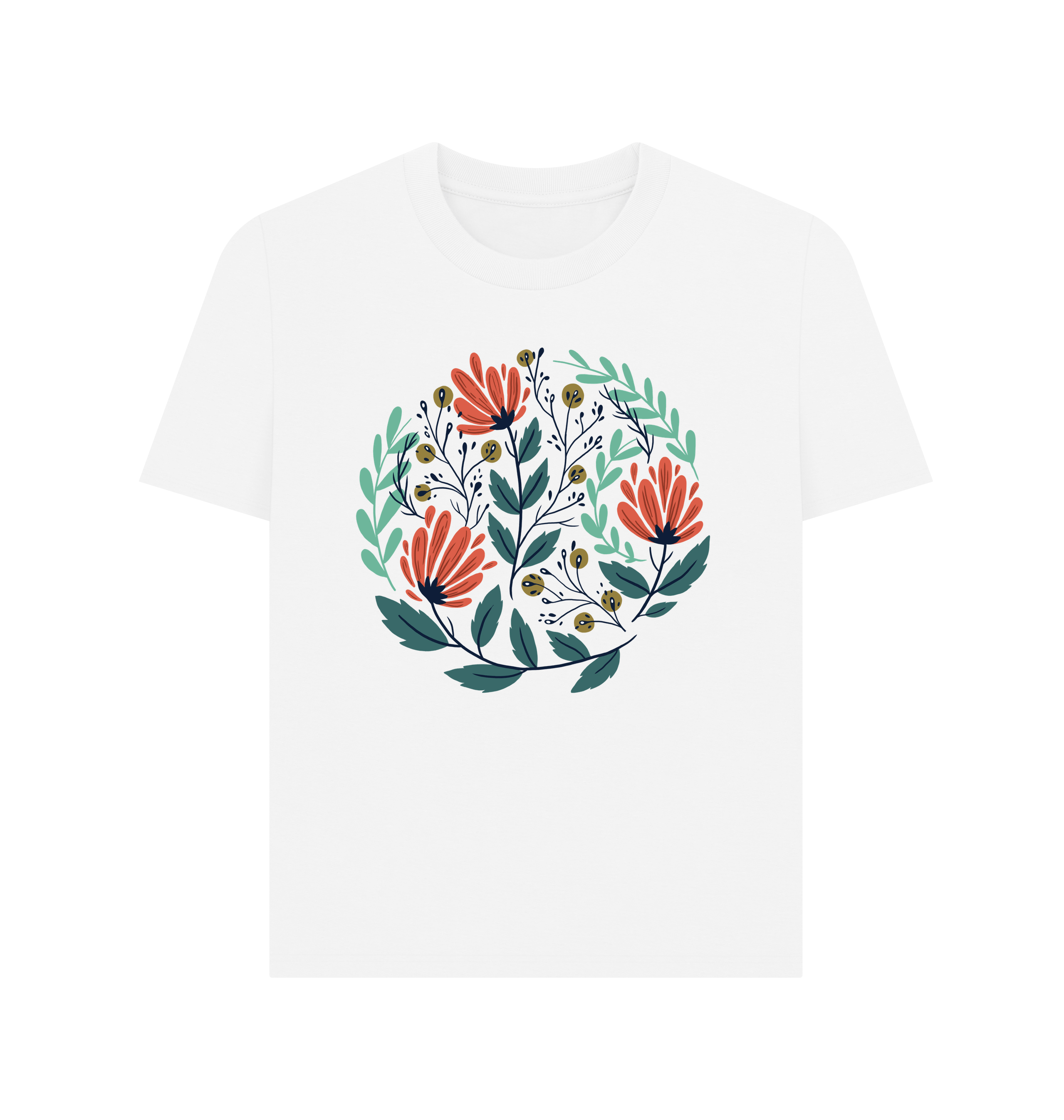 White Printed T-shirt Front