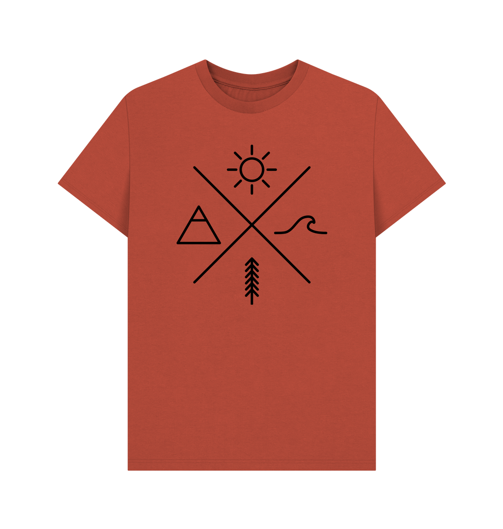 Rust Printed T-shirt Front