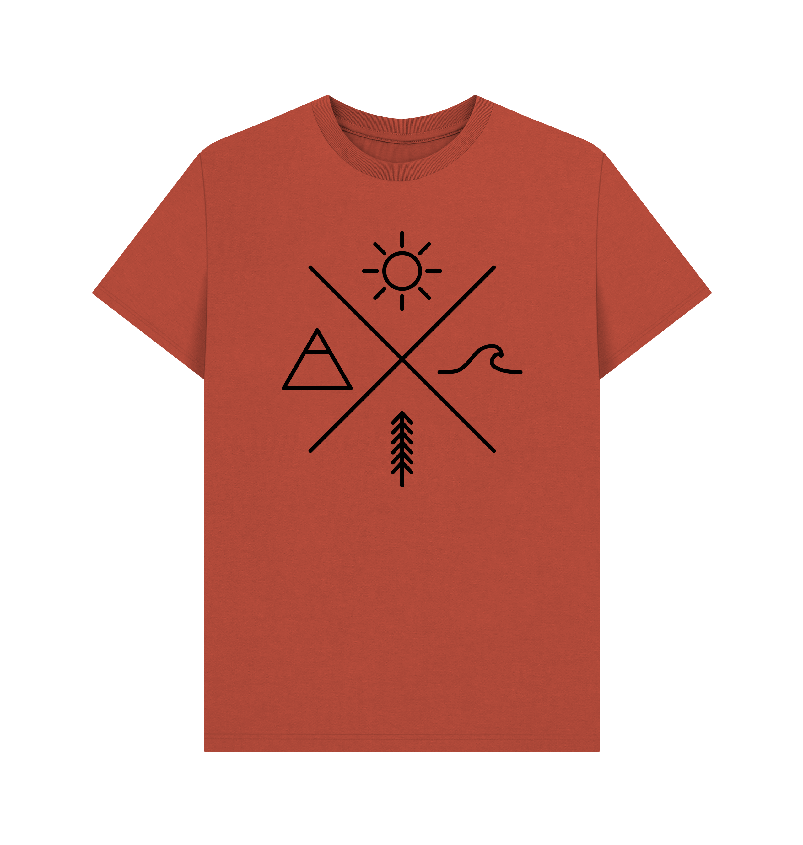Rust Printed T-shirt Front