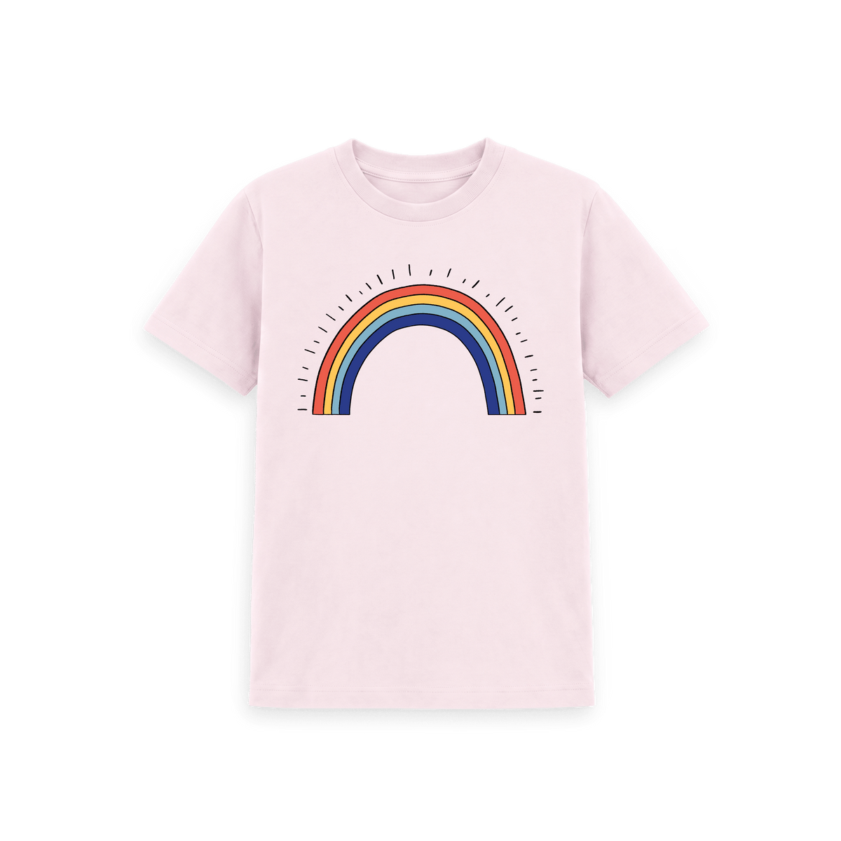 Pink Printed Kids T-Shirt Front