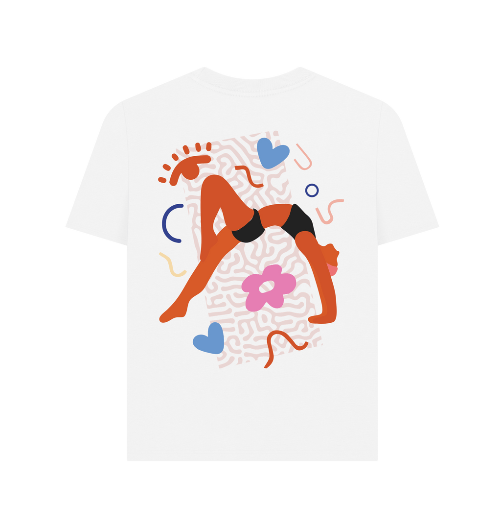 White Printed T-shirt Back