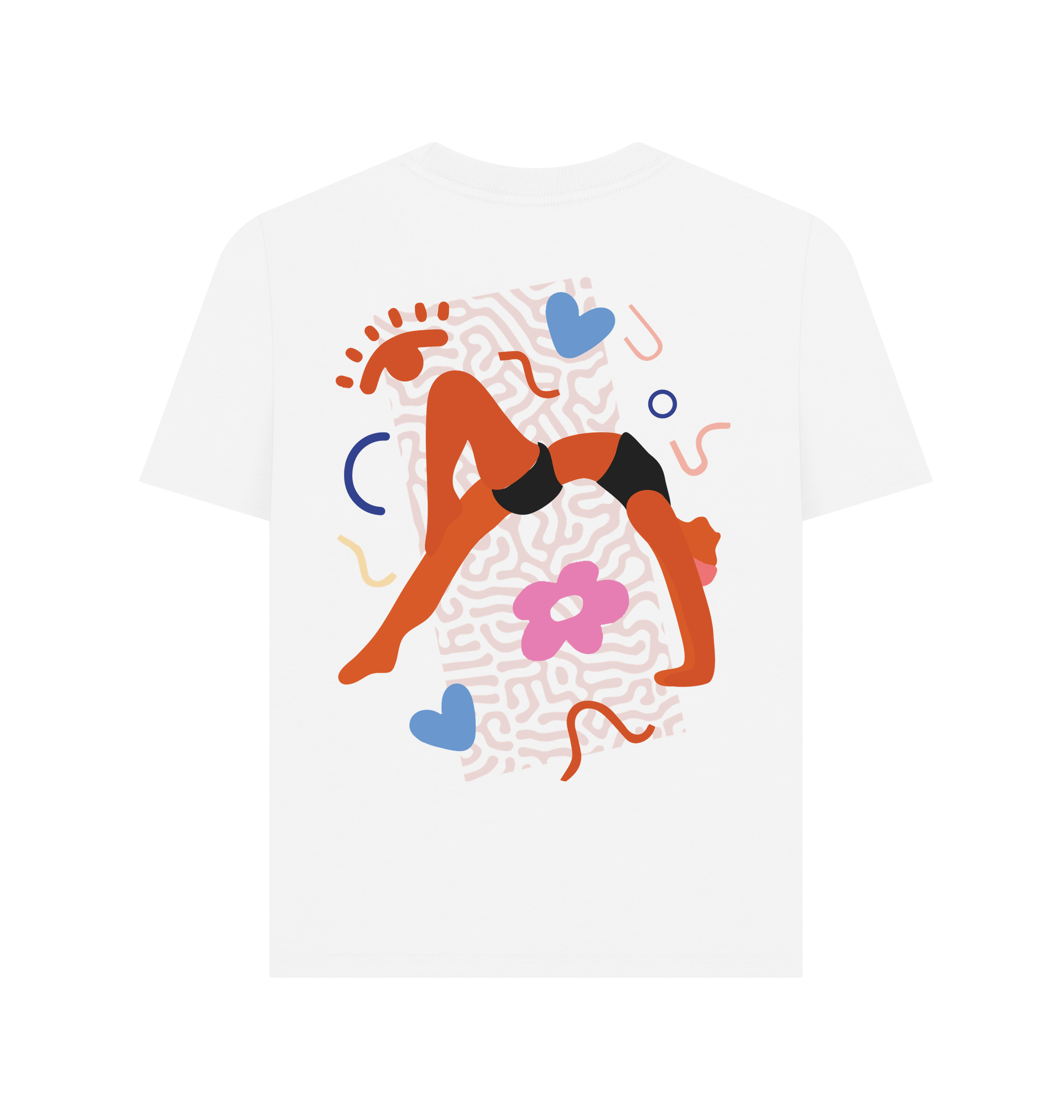 White Printed T-shirt Back