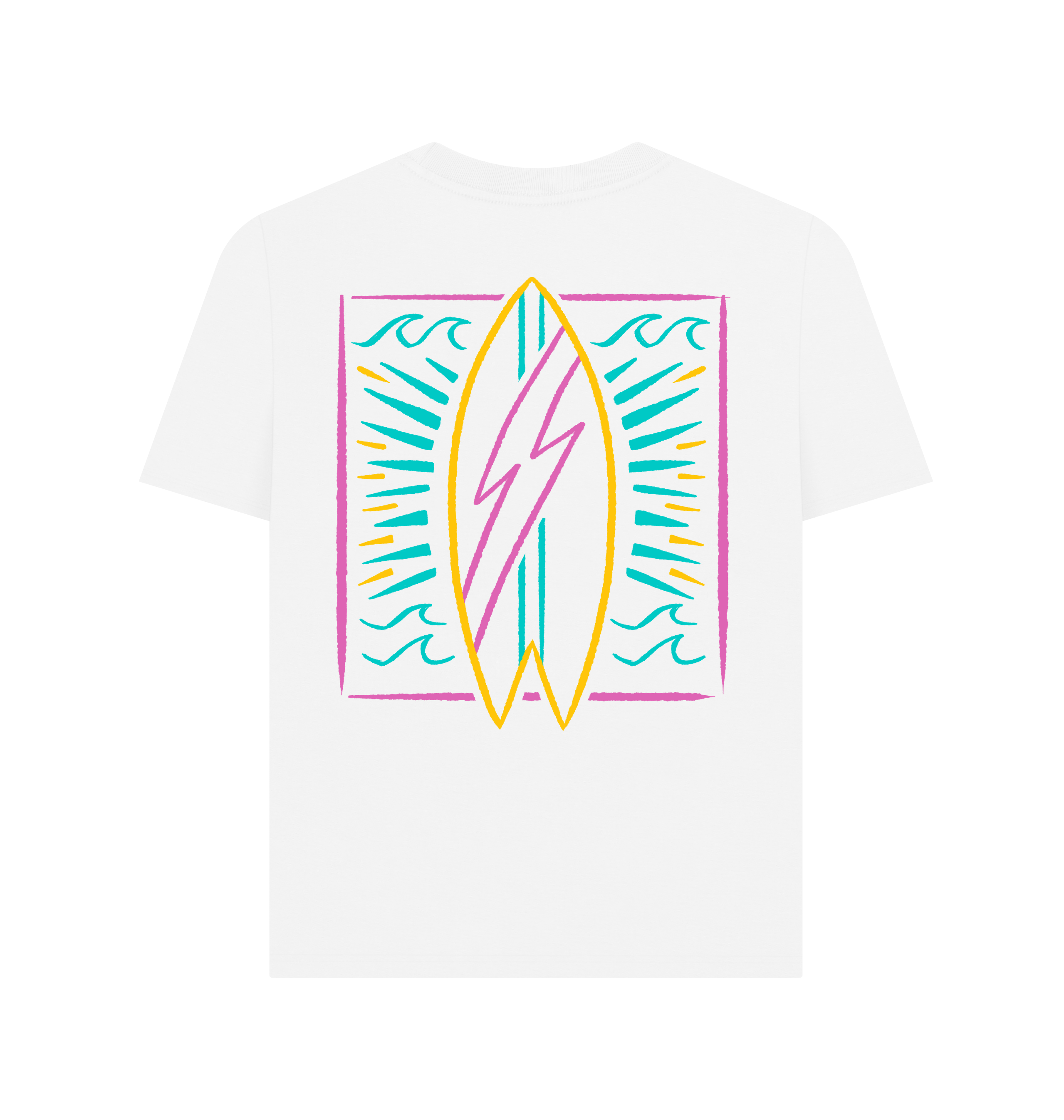 White Printed T-shirt Back