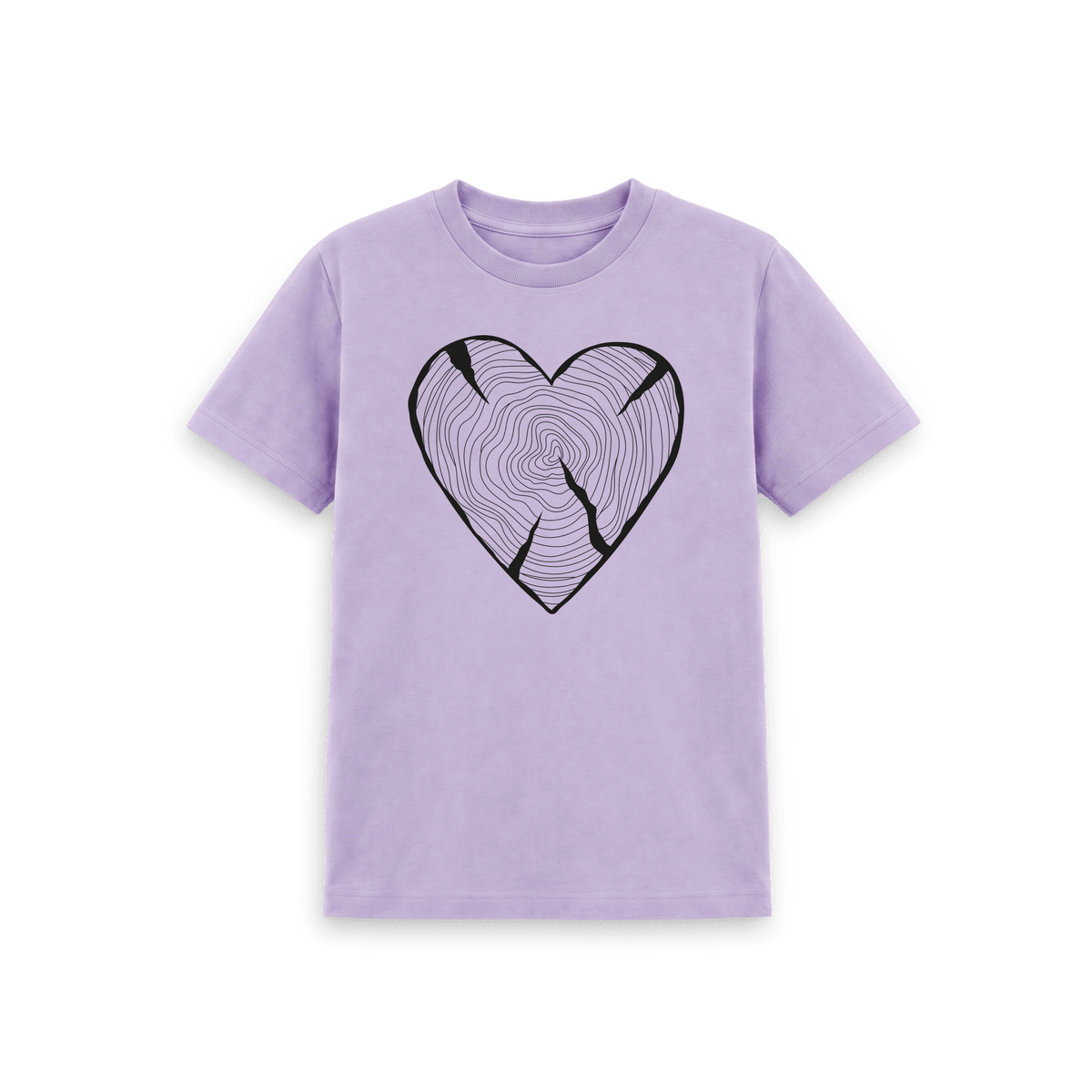 Soft Lilac Printed Kids T-Shirt Front