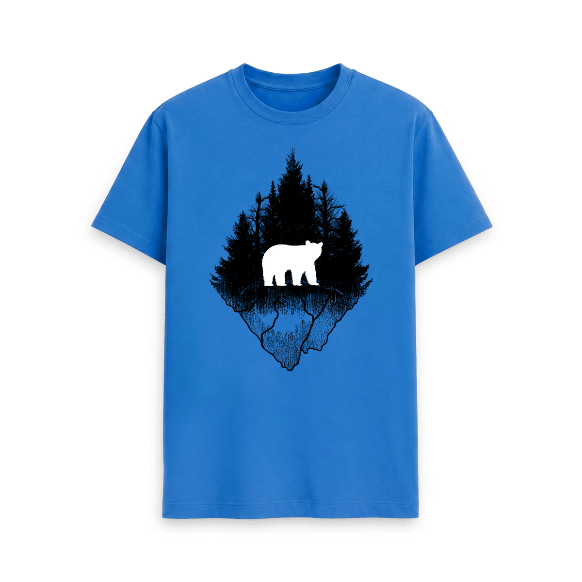 Bright Blue Printed T-shirt Front