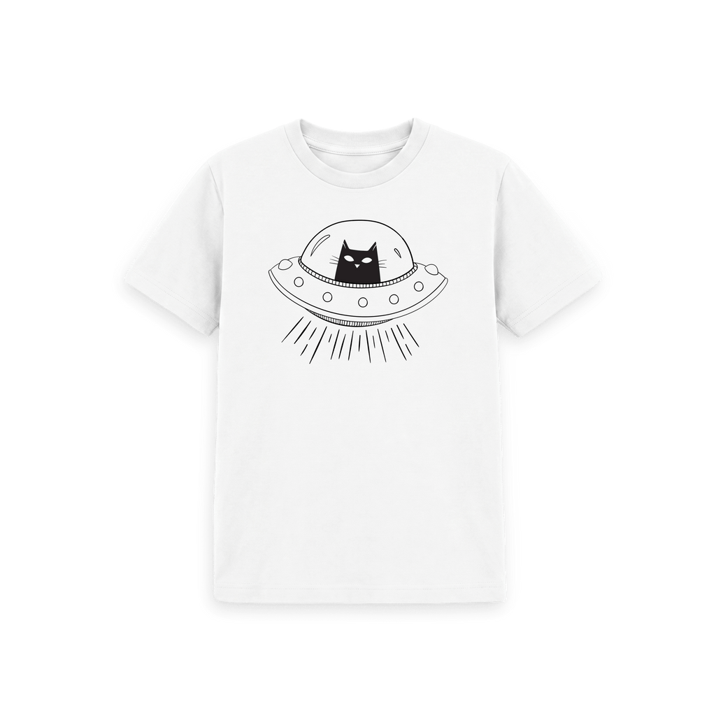 White Printed Kids T-Shirt Front