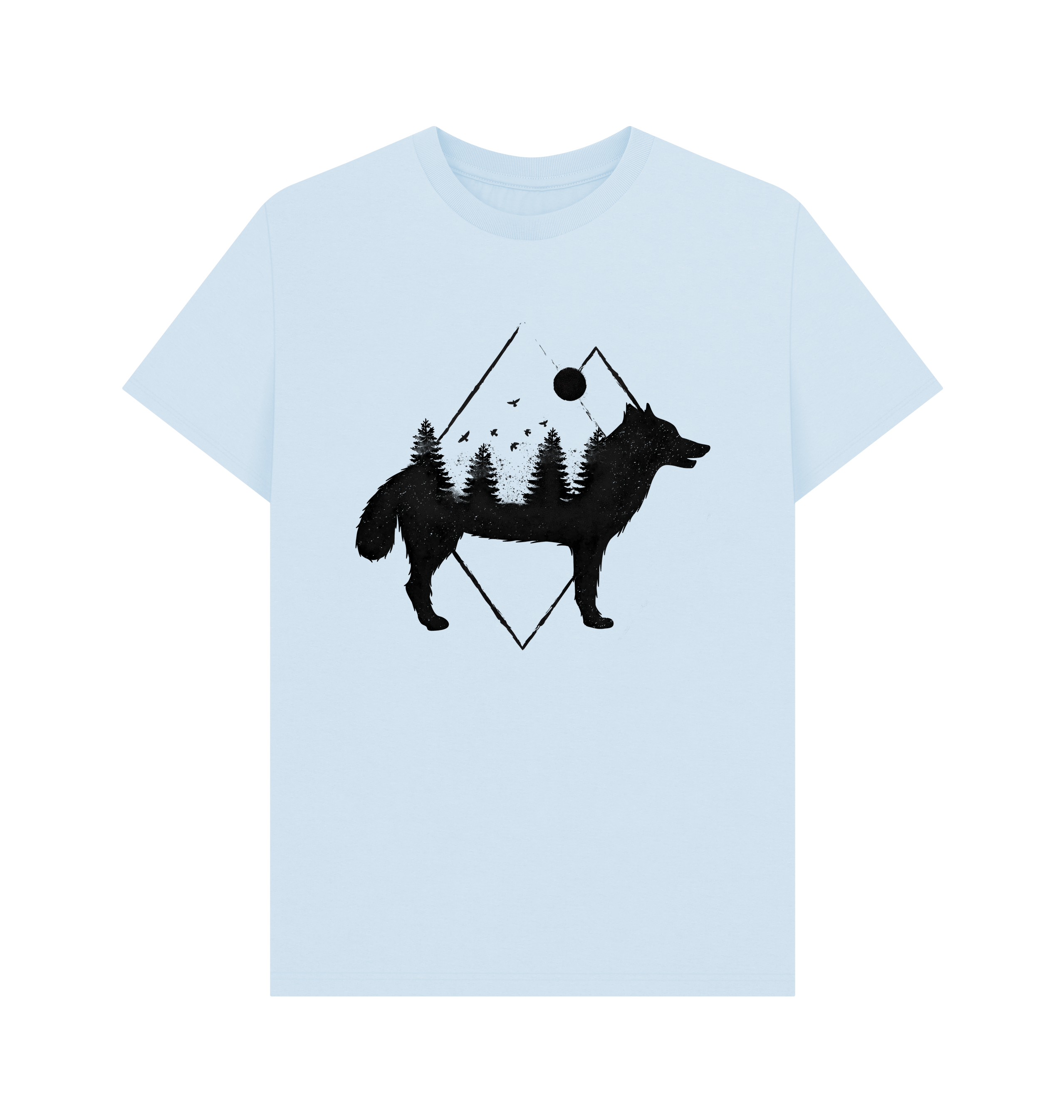 Sky Blue Printed T-shirt Front