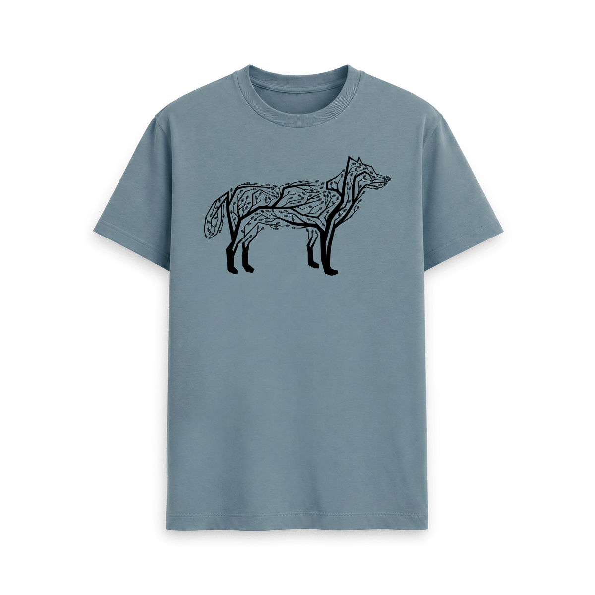 Stone Blue Printed T-shirt Front
