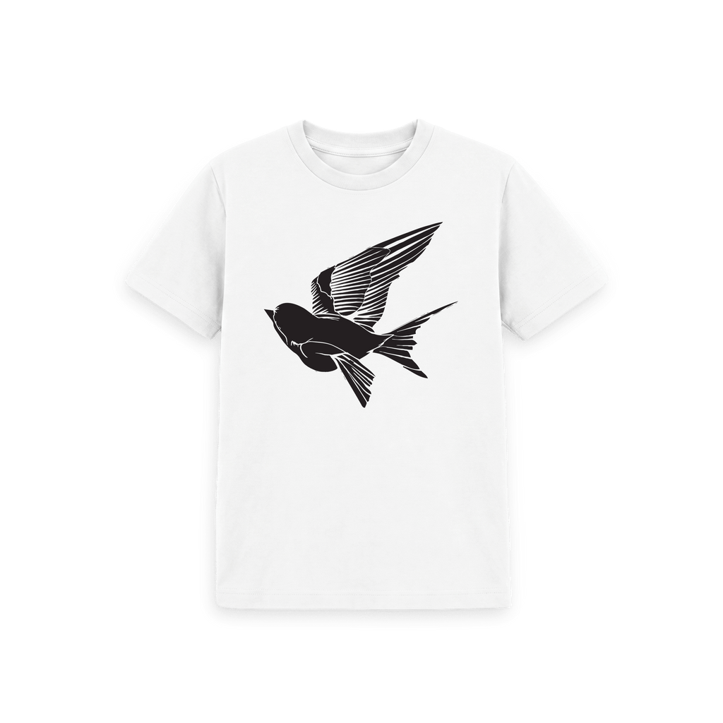 White Printed Kids T-Shirt Front