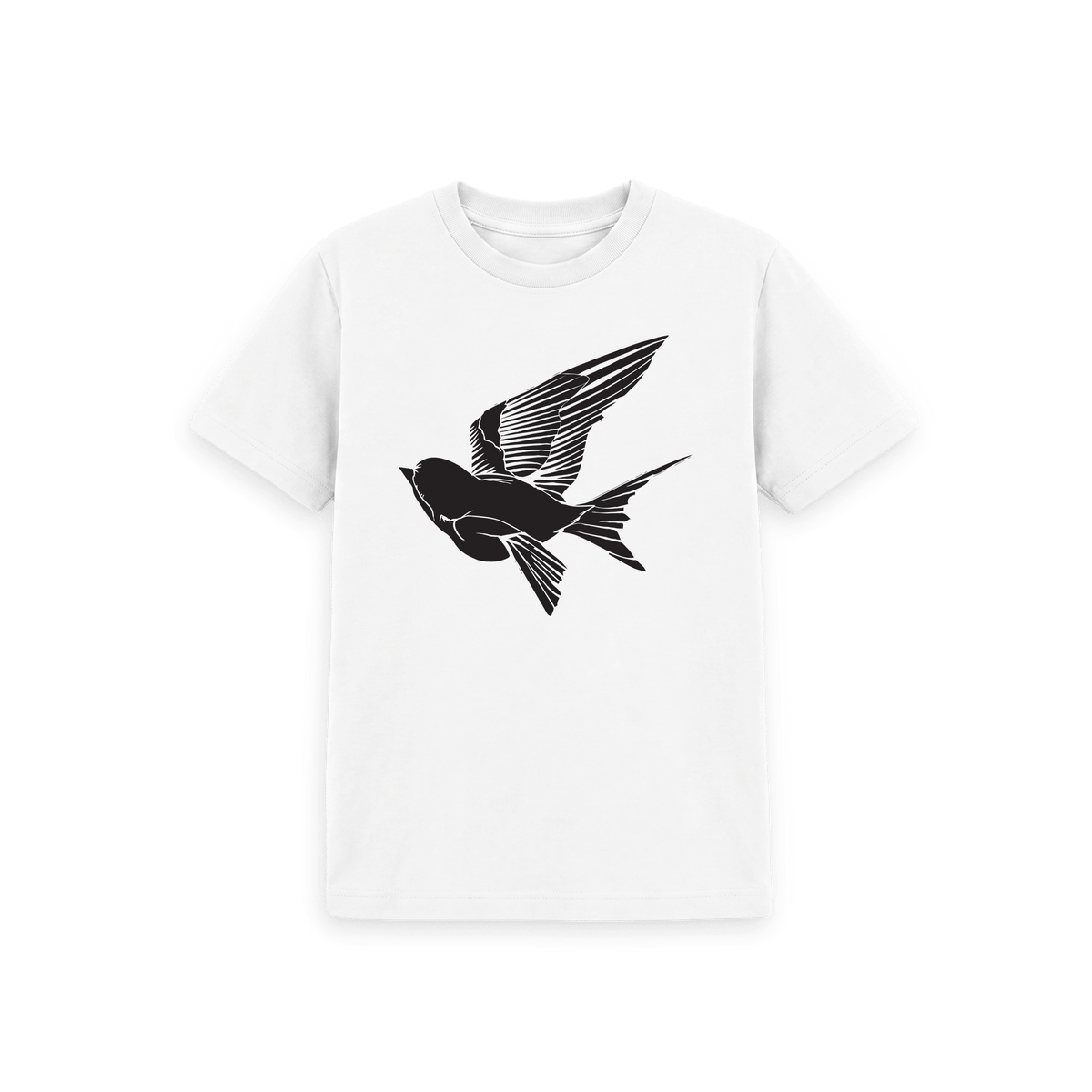 White Printed Kids T-Shirt Front