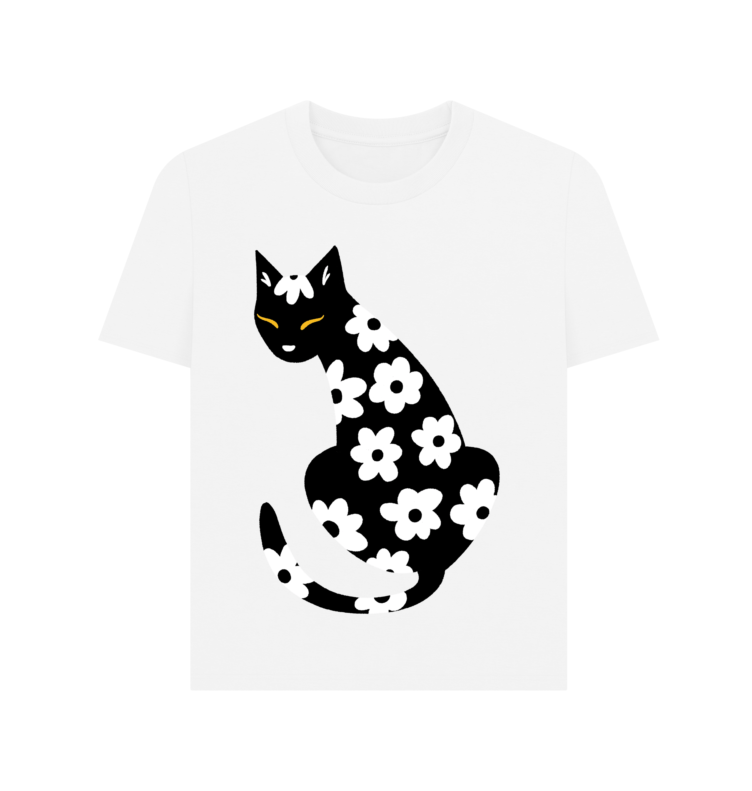 White Printed T-shirt Front