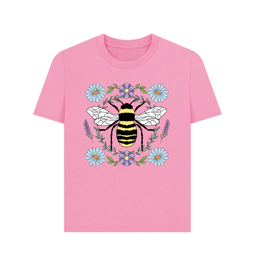 Rose Pink Printed T-shirt Front