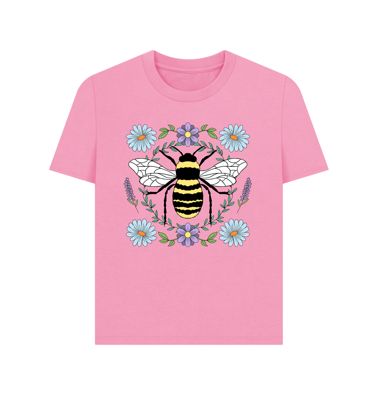 Rose Pink Printed T-shirt Front