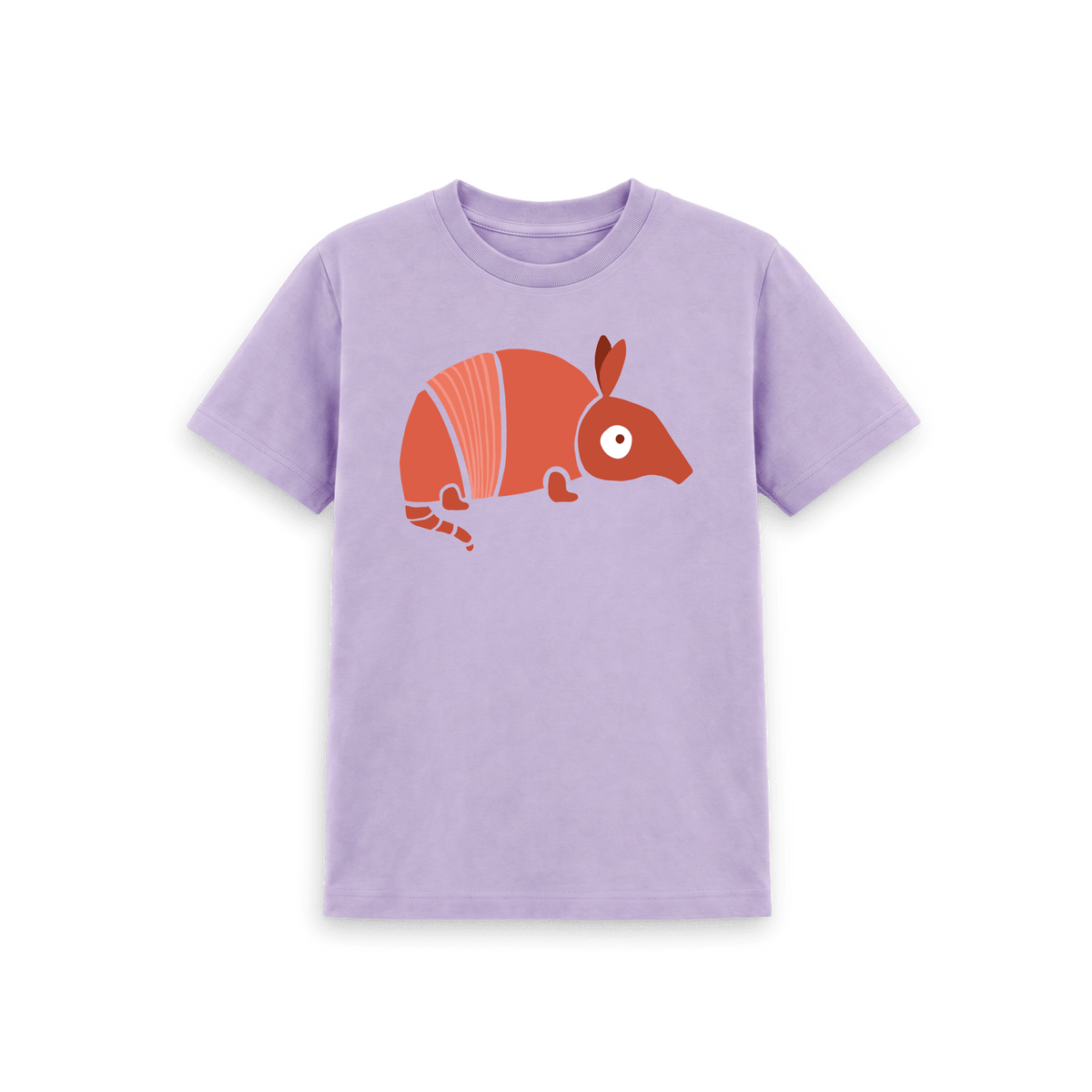 Soft Lilac Printed Kids T-Shirt Front